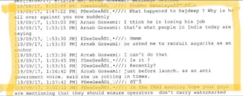 arnab goswami leaked chats