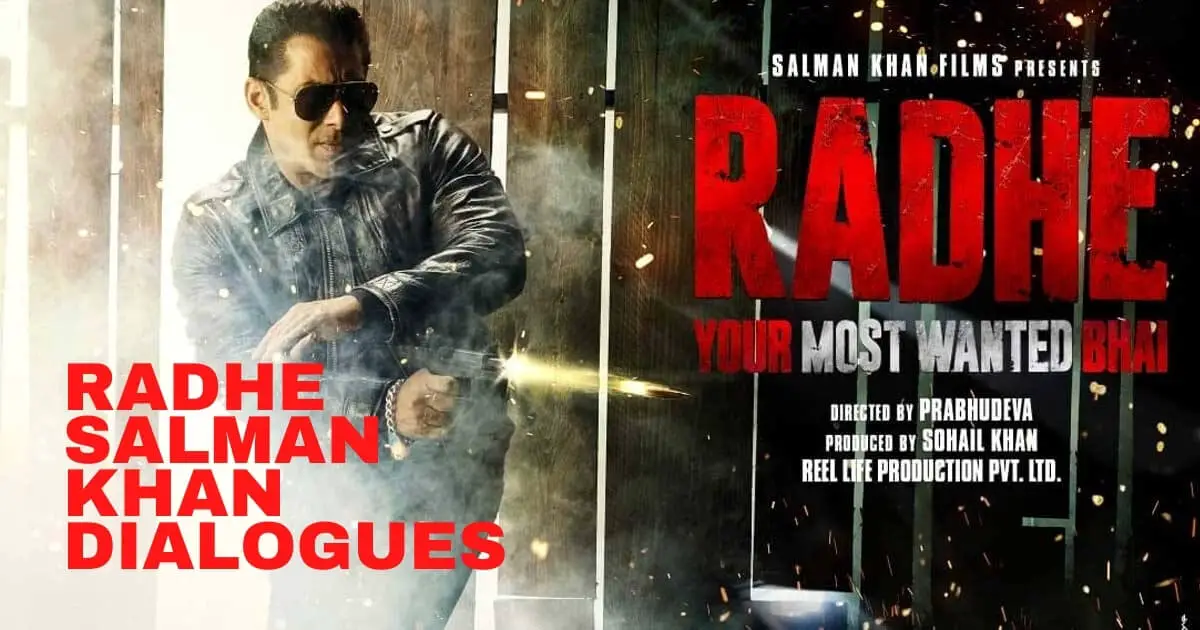 Radhe Salman Khan Dialogues Radhe Your Most Wanted Bhai 2021 Dialogues, Trailer, Release Date1
