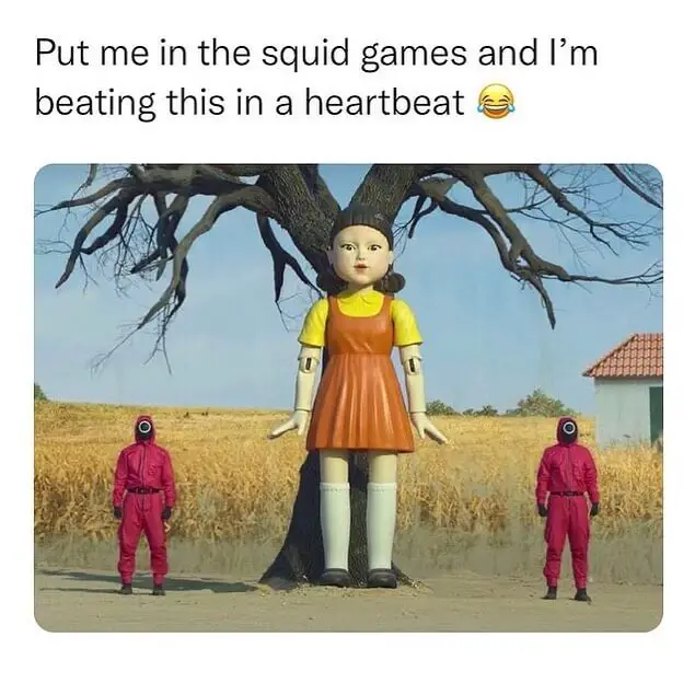 Squid Games doll meme