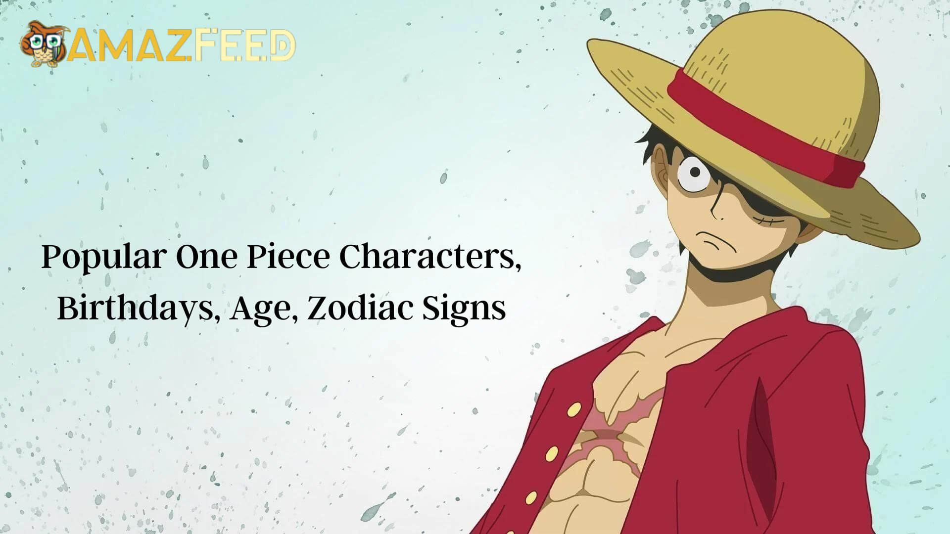 Popular One Piece Characters, Birthdays, Age, Zodiac Signs