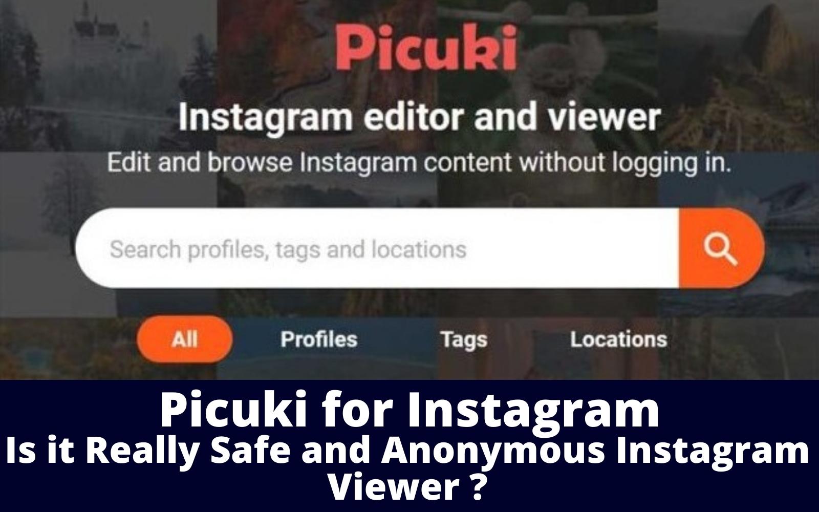 Picuki for Instagram - Is it Really Safe and Anonymous Instagram Viewer