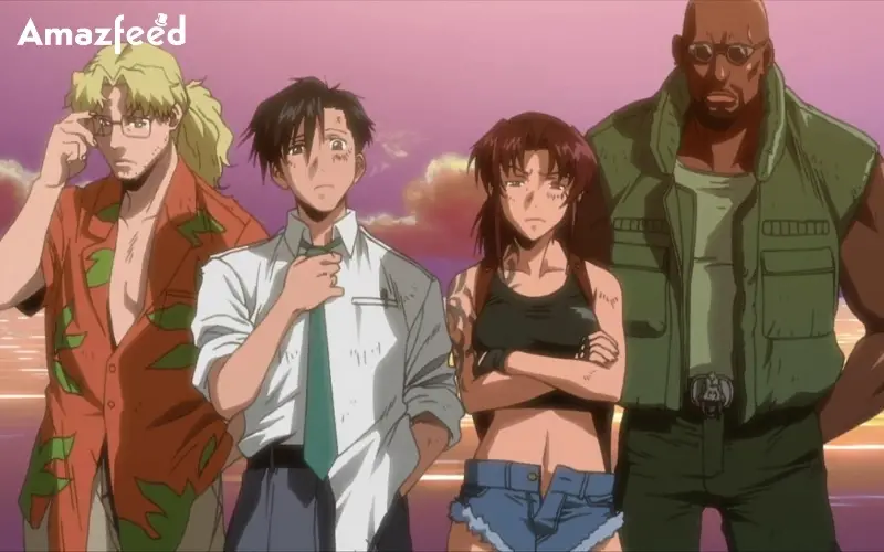 All four main characters in a frame
