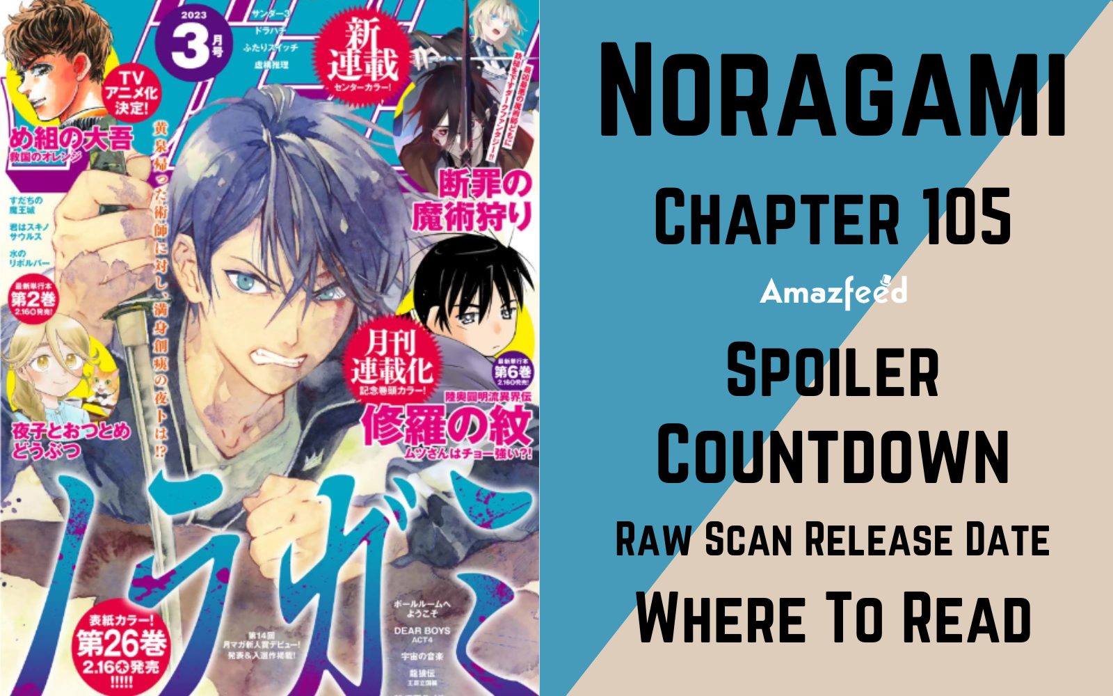 Noragami Chapter 105 Spoiler, Raw Scan, Countdown, Release Date » Amazfeed